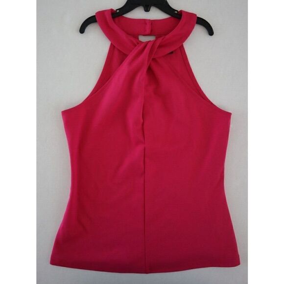 Halogen HA451396MI Women's Sz XS Pink Twisted Halter Neck Tank Top - Picture 1 of 4